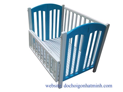 Giường cũi màu gỗ xoan đào